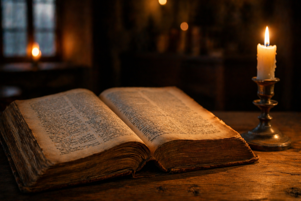 Pomba do Espirito Santo em vitral de igreja com raios de luz dourada