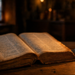 Pomba do Espirito Santo em vitral de igreja com raios de luz dourada