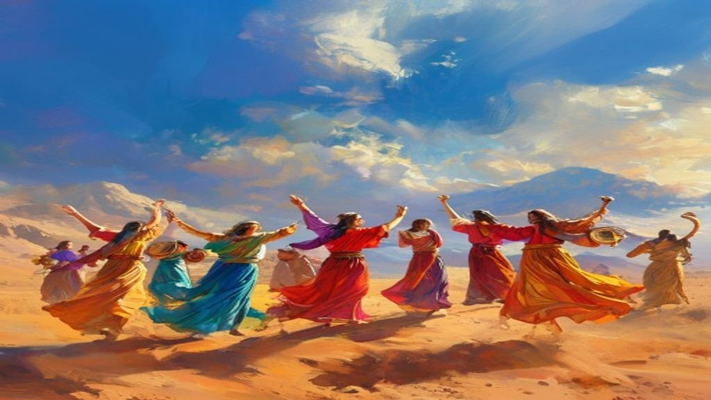 miriã na bíblia mulheres celebrando a vitória de deus