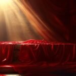 significado da cor vermelha na bíblia - tecido escarlate sobre altar